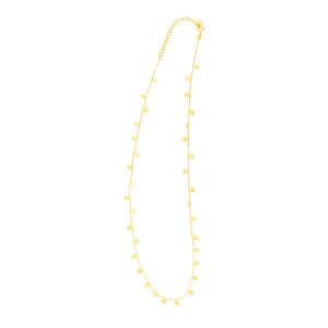 14K Yellow Gold Necklace with Dangling Stars