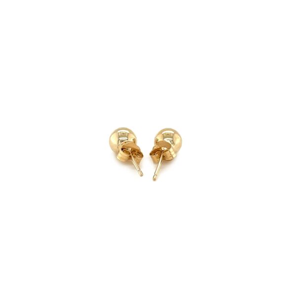 14k Yellow Gold Round Stud Earrings (5mm) - Image 3
