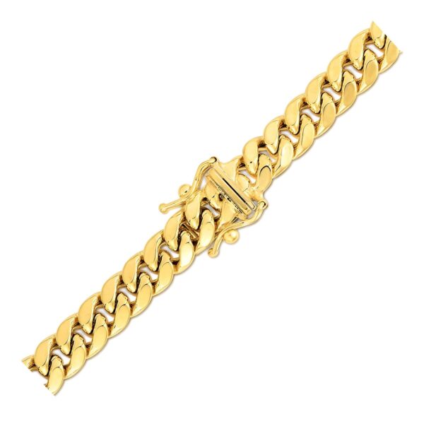 10k Yellow Gold Semi Solid Miami Cuban Chain (6.60 mm) - Image 5