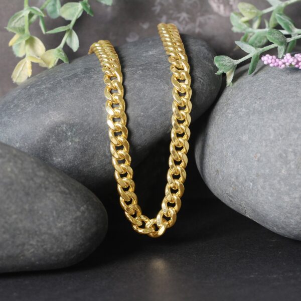 10k Yellow Gold Semi Solid Miami Cuban Chain (6.60 mm) - Image 6