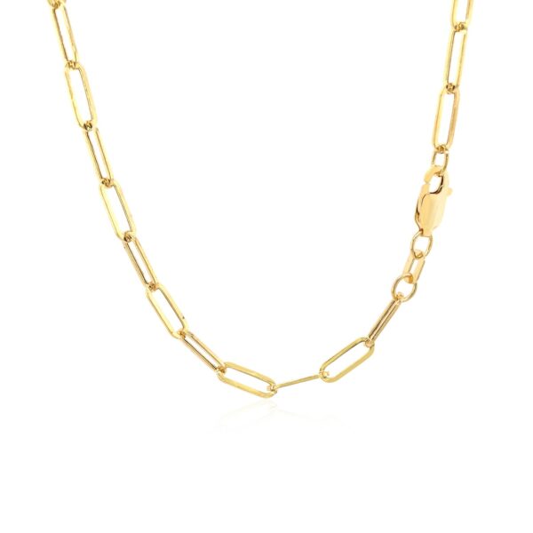 14K Yellow Gold Wide Paperclip Chain (3.20 mm) - Image 3