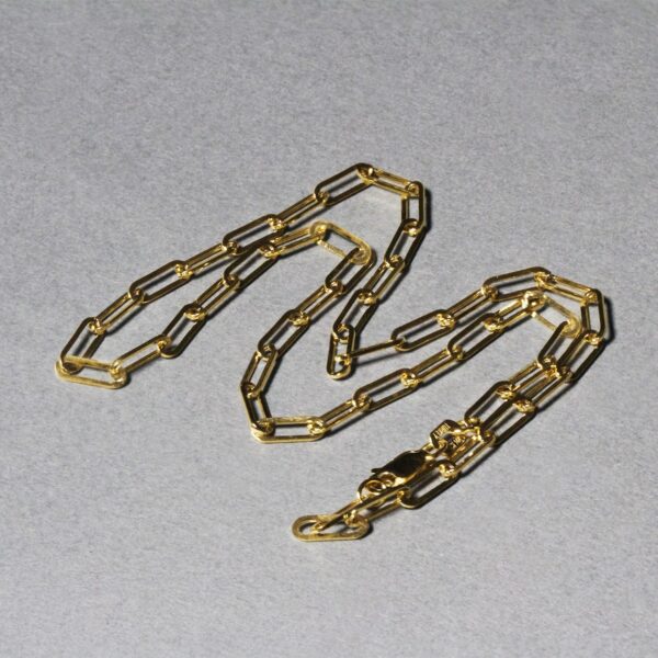 14K Yellow Gold Wide Paperclip Chain (3.20 mm) - Image 5