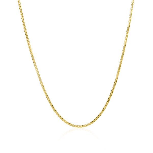 14k Yellow Gold Round Box Chain (1.3 mm) - Image 2