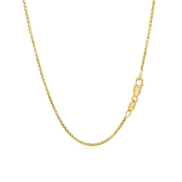 14k Yellow Gold Round Box Chain (1.3 mm) - Image 3