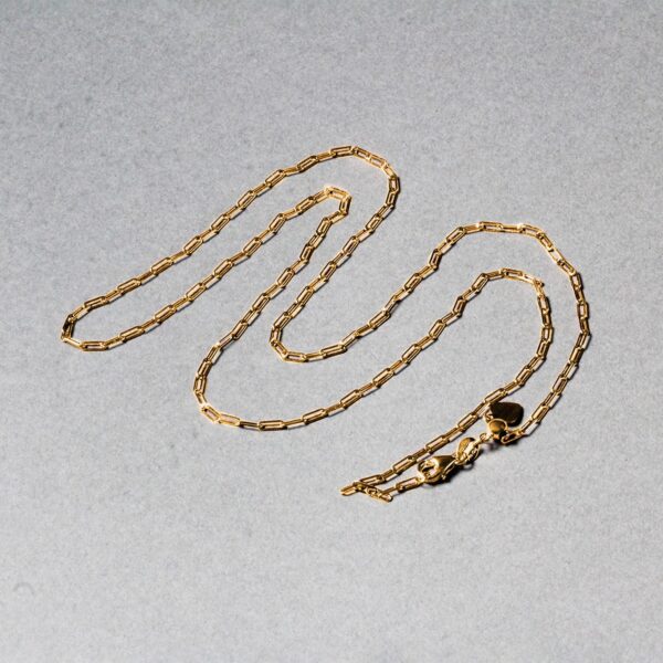 14k Yellow Gold Adjustable Paperclip Chain (1.50 mm) - Image 4