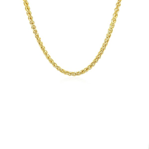 14k Yellow Gold Light Weight Wheat Chain (2.80 mm) - Image 2