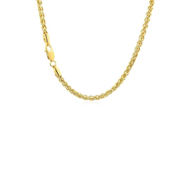 14k Yellow Gold Light Weight Wheat Chain (2.80 mm) - Image 3