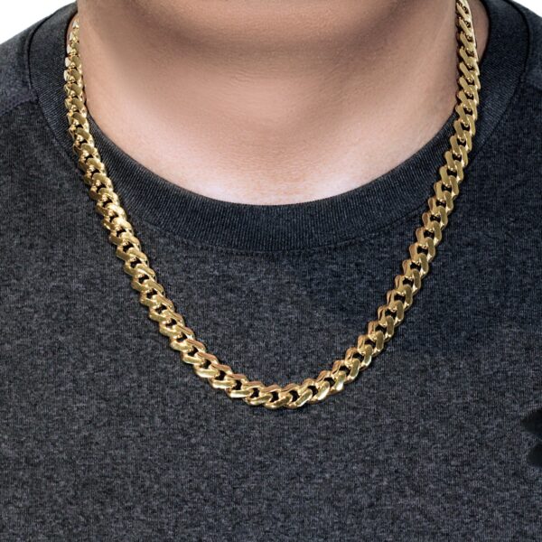 14k Yellow Gold 22 inch Polished Curb Chain Necklace - Image 3