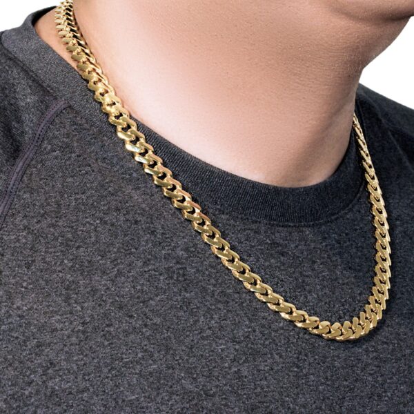 14k Yellow Gold 22 inch Polished Curb Chain Necklace - Image 4