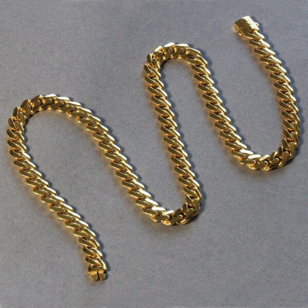 14k Yellow Gold 22 inch Polished Curb Chain Necklace - Image 5