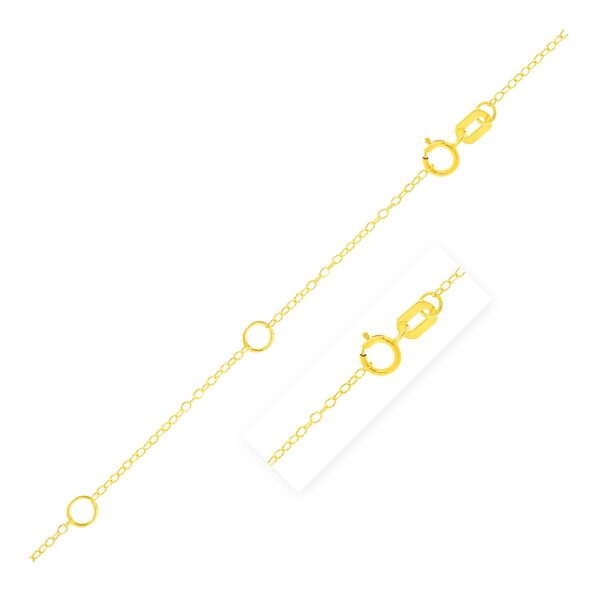 Double Extendable Piatto Chain in 14k Yellow Gold (1.30 mm)