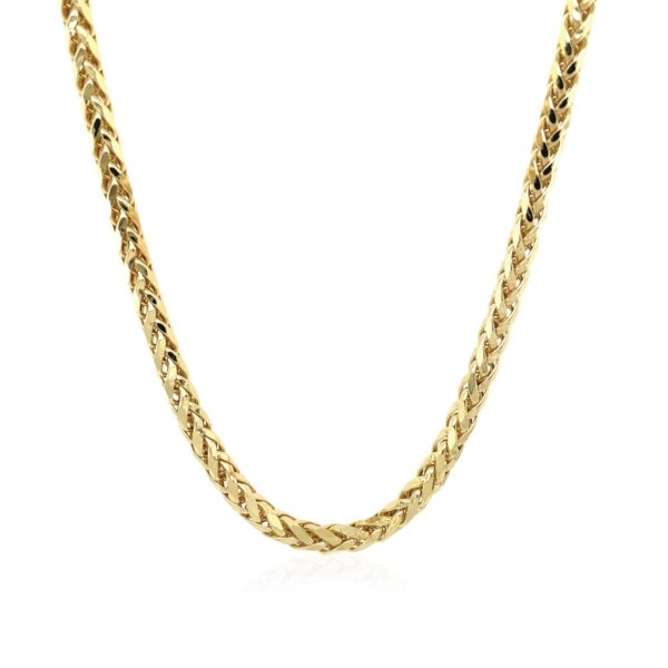 14k Yellow Gold Diamond Cut Round Franco Chain (3.20 mm) - Image 2