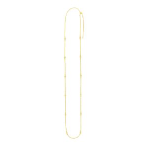 Endless Adjustable Diamond Pendant Chain in Yellow Gold (3.00 mm)