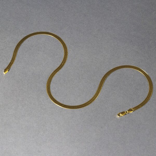 14k Yellow Gold Super Flex Herringbone Chain (6.00 mm) - Image 4