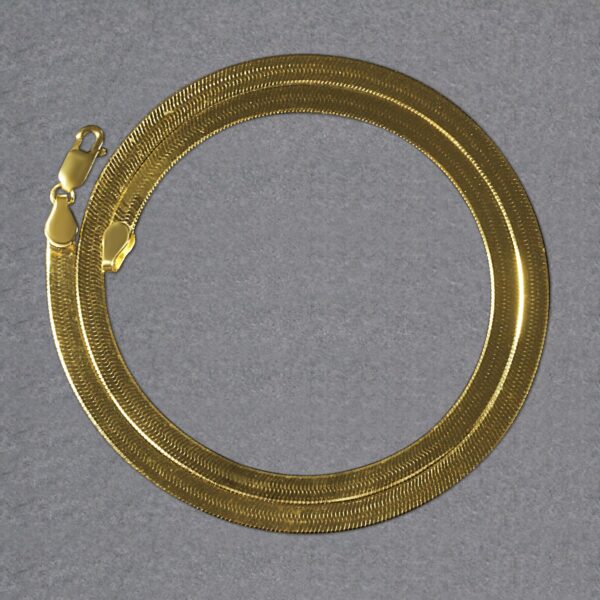 14k Yellow Gold Super Flex Herringbone Chain (6.00 mm) - Image 5