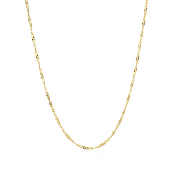 14k Yellow Gold Singapore Chain (1.30 mm) - Image 2
