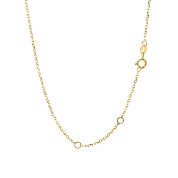 14k Yellow Gold 17 inch Necklace with Round Onyx - Image 2