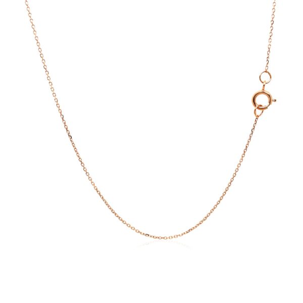 14k Rose Gold Diamond Cut Cable Link Chain (0.68 mm) - Image 3