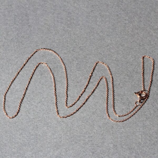 14k Rose Gold Diamond Cut Cable Link Chain (0.68 mm) - Image 5