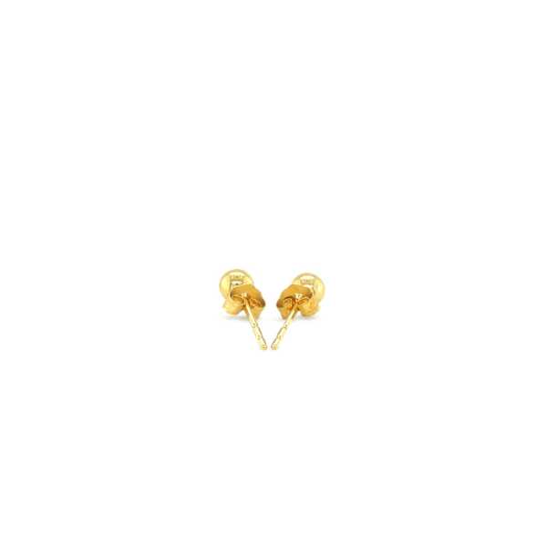 10k Yellow Gold Ball Style Stud Earrings (4mm) - Image 3