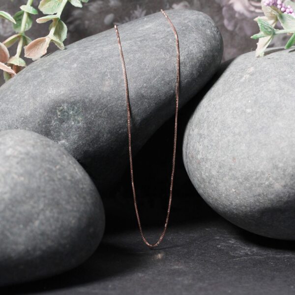 14k Rose Gold Classic Box Chain (0.60 mm) - Image 4