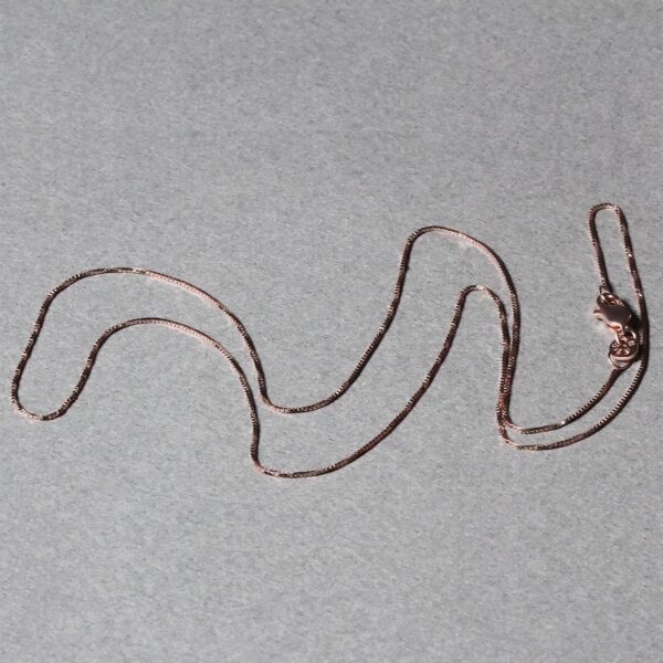 14k Rose Gold Classic Box Chain (0.60 mm) - Image 6
