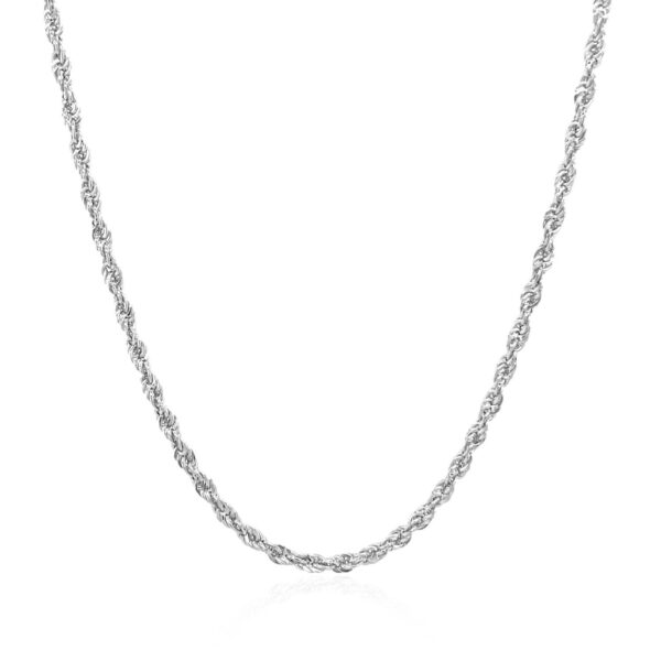 14k White Gold Light Rope Chain (2.00 mm) - Image 2