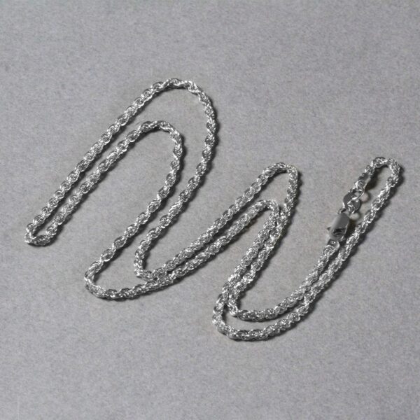 14k White Gold Light Rope Chain (2.00 mm) - Image 5