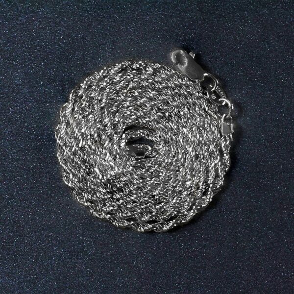 14k White Gold Light Rope Chain (2.00 mm) - Image 6