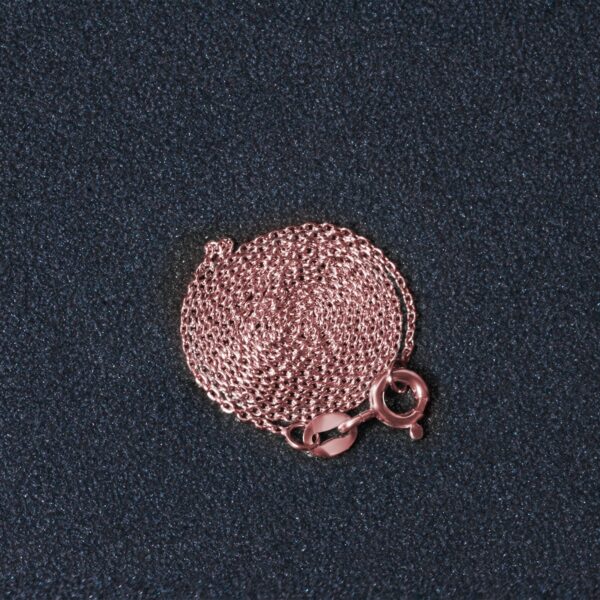 14k Pink Gold Oval Cable Link Chain (0.97 mm) - Image 6