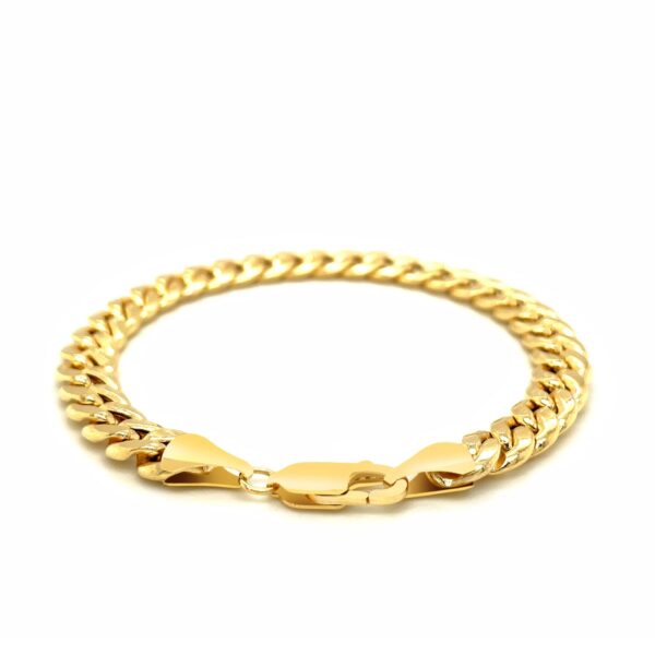10k Yellow Gold Light Miami Cuban Bracelet (8.00 mm) - Image 2