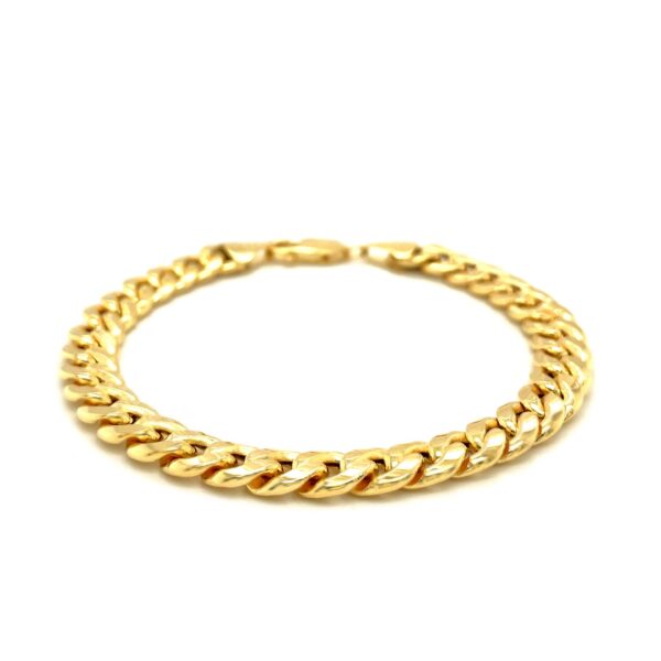10k Yellow Gold Light Miami Cuban Bracelet (8.00 mm) - Image 3