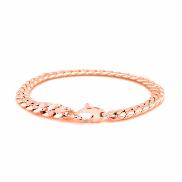 14K Rose Gold Cuban Link Bracelet (5.90 mm) - Image 3