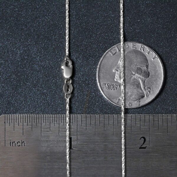 14k White Gold Lumina Pendant Chain (0.90 mm) - Image 4