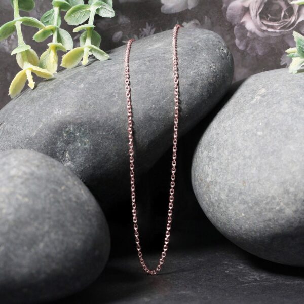 14k Rose Gold Diamond Cut Cable Link Chain (1.30 mm) - Image 4