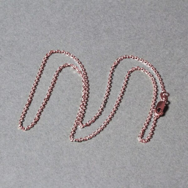 14k Rose Gold Diamond Cut Cable Link Chain (1.30 mm) - Image 6