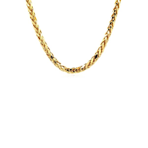 4.1mm 14k Yellow Gold Diamond Cut Round Franco Chain - Image 2