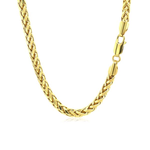 4.1mm 14k Yellow Gold Diamond Cut Round Franco Chain - Image 3