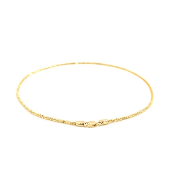 10k Yellow Gold Sparkle Anklet 1.5mm - Image 3