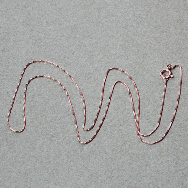14k Rose Gold Classic Box Chain (0.45 mm) - Image 6