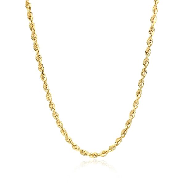 10k Yellow Gold Solid Diamond Cut Rope Chain (2.75 mm) - Image 2