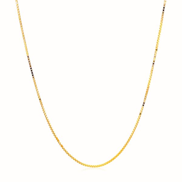 14k Yellow Gold Adjustable Box Chain (0.70 mm) - Image 2
