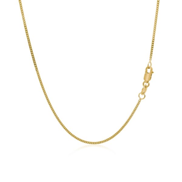 10k Yellow Gold Gourmette Chain 1.0mm (1.00 mm) - Image 4