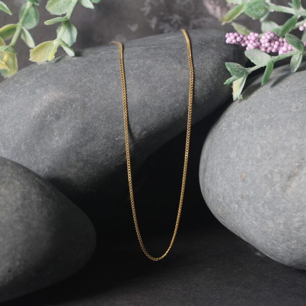 10k Yellow Gold Gourmette Chain 1.0mm (1.00 mm) - Image 5