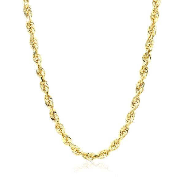 10k Yellow Gold Solid Diamond Cut Rope Chain (4.00 mm) - Image 2