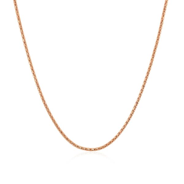 14k Rose Gold Adjustable Popcorn Chain (1.30 mm) - Image 2