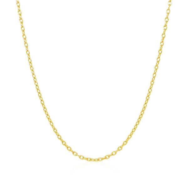 14k Yellow Gold Round Cable Link Chain (1.50 mm) - Image 2
