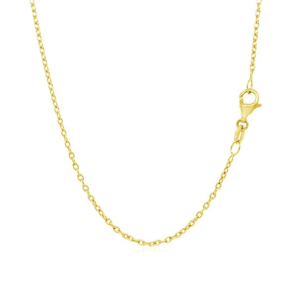 14k Yellow Gold Round Cable Link Chain (1.50 mm) - Image 3