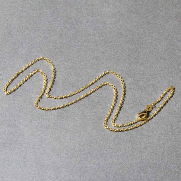 14k Yellow Gold Round Cable Link Chain (1.50 mm) - Image 5