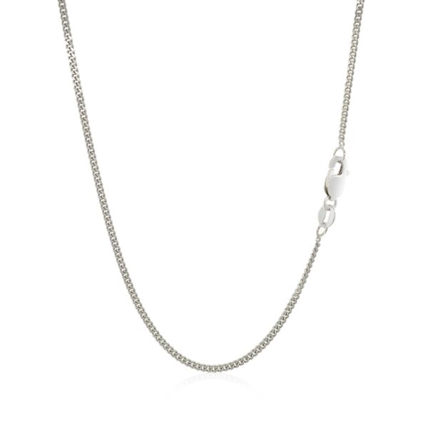 10k White Gold Gourmette Chain  (1.40 mm) - Image 3
